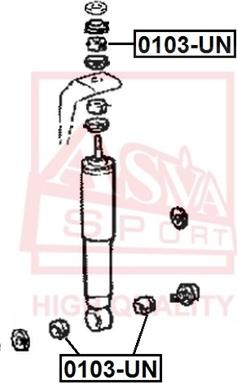 ASVA 0103UN - Опора стойки амортизатора, подушка omsk.autopolka.ru