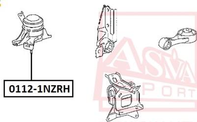 ASVA 01121NZRH - Подушка, опора, подвеска двигателя omsk.autopolka.ru