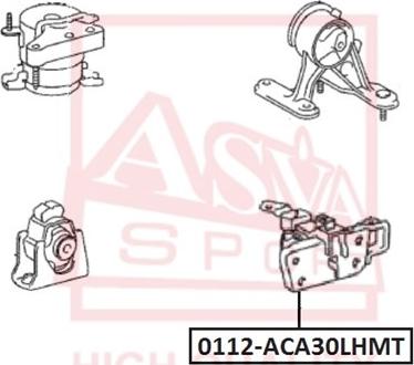 ASVA 0112-ACA30LHMT - Подушка, опора, подвеска двигателя omsk.autopolka.ru
