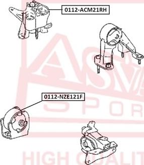 ASVA 0112-ACM21RH - Подушка, опора, подвеска двигателя omsk.autopolka.ru