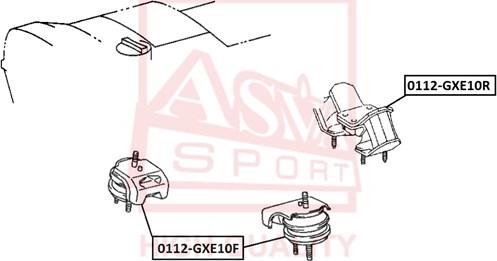 ASVA 0112-GXE10R - Подушка, опора, подвеска двигателя omsk.autopolka.ru
