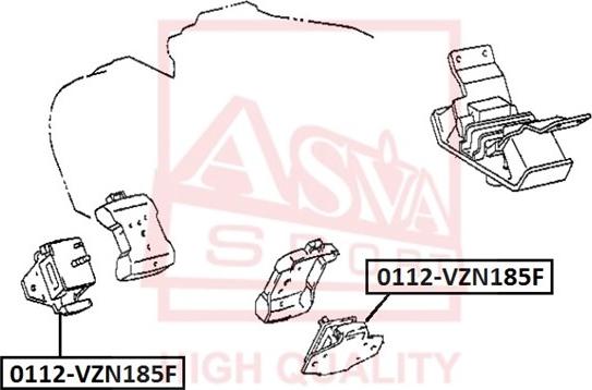ASVA 0112VZN185F - Подушка, опора, подвеска двигателя omsk.autopolka.ru