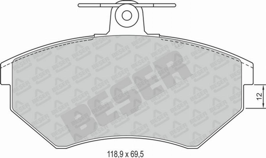 Beser 3531 - Тормозные колодки, дисковые, комплект omsk.autopolka.ru