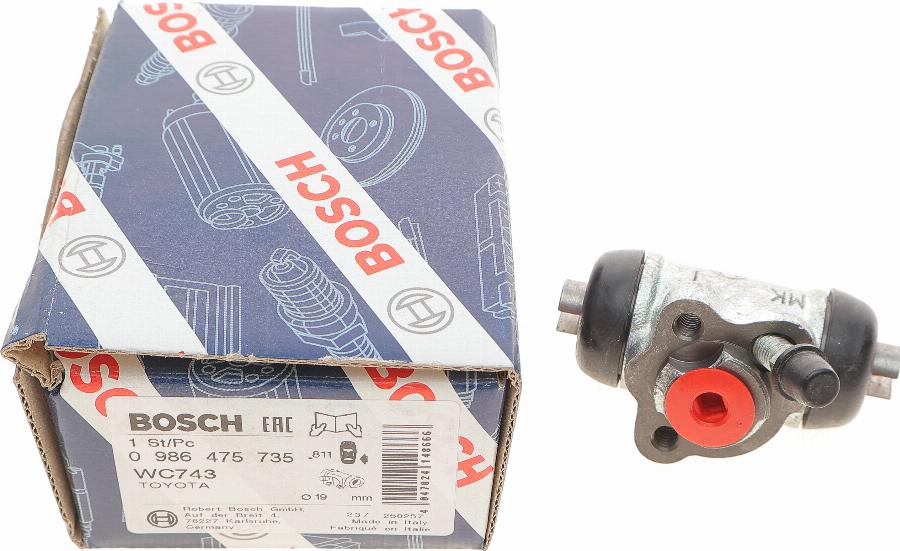 BOSCH 0 986 475 735 - Колесный тормозной цилиндр omsk.autopolka.ru