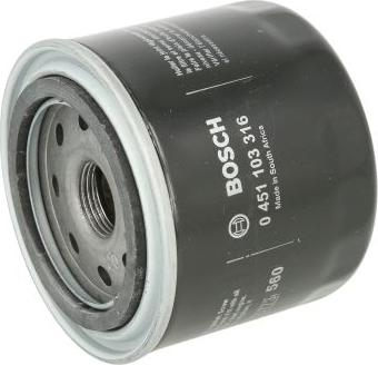 BOSCH 0 451 103 316 - Масляный фильтр omsk.autopolka.ru