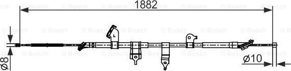 BOSCH 1 987 482 567 - Тросик, cтояночный тормоз omsk.autopolka.ru