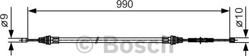 BOSCH 1 987 477 751 - Тросик, cтояночный тормоз omsk.autopolka.ru