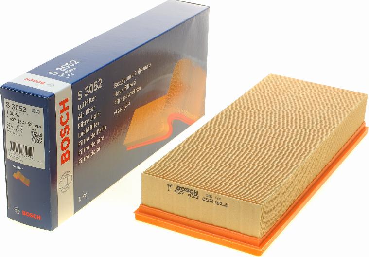 BOSCH 1 457 433 052 - Воздушный фильтр двигателя omsk.autopolka.ru
