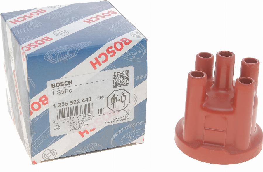 BOSCH 1235522443 - Крышка распределителя зажигания omsk.autopolka.ru