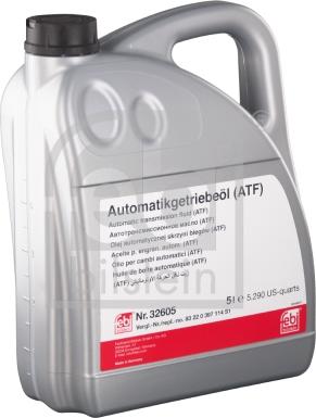 Febi Bilstein 32605 - Масло автоматической коробки передач omsk.autopolka.ru