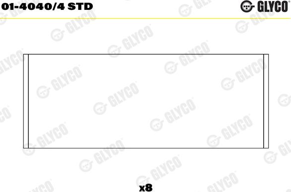Glyco 01-4040/4 STD - Шатунный подшипник omsk.autopolka.ru