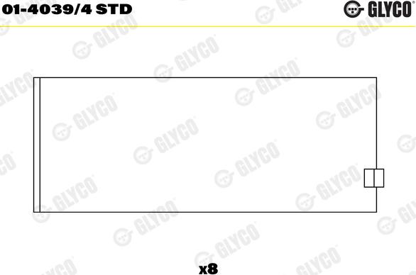 Glyco 01-4039/4 STD - Шатунный подшипник omsk.autopolka.ru
