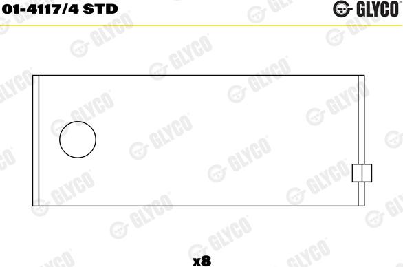 Glyco 01-4117/4 STD - Шатунный подшипник omsk.autopolka.ru