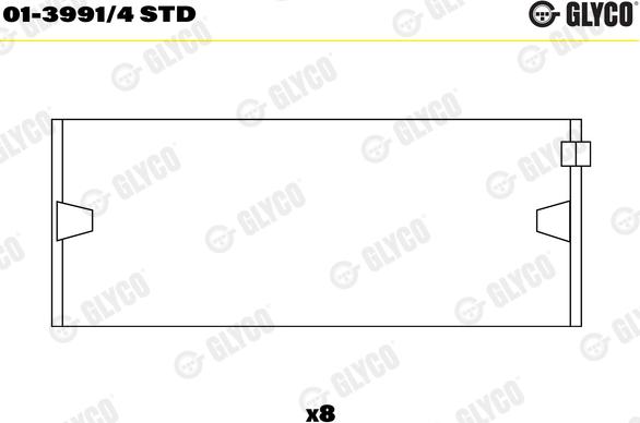 Glyco 01-3991/4 STD - Шатунный подшипник omsk.autopolka.ru