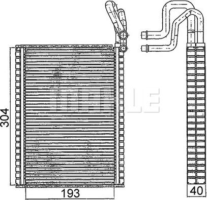 MAHLE AE116000S - Испаритель, кондиционер omsk.autopolka.ru