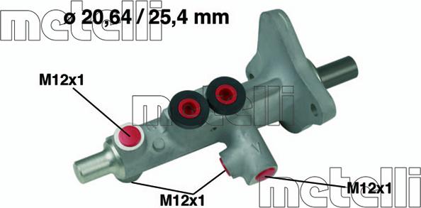 Metelli 05-0628 - Главный тормозной цилиндр omsk.autopolka.ru