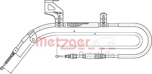 Metzger 107482 - Тросик, cтояночный тормоз omsk.autopolka.ru