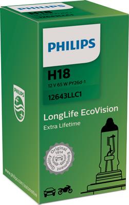 PHILIPS 12643LLC1 - Лампа накаливания, фара дальнего света omsk.autopolka.ru