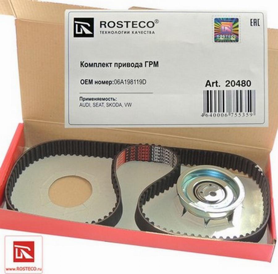 Rosteco 20480 - Комплект зубчатого ремня ГРМ omsk.autopolka.ru
