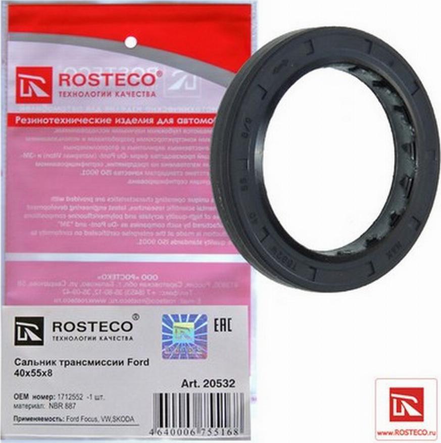 Rosteco 20532 - Уплотняющее кольцо вала, фланец автомат. коробки передач omsk.autopolka.ru