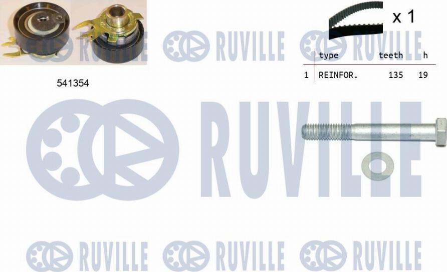 Ruville 550097 - Комплект зубчатого ремня ГРМ omsk.autopolka.ru