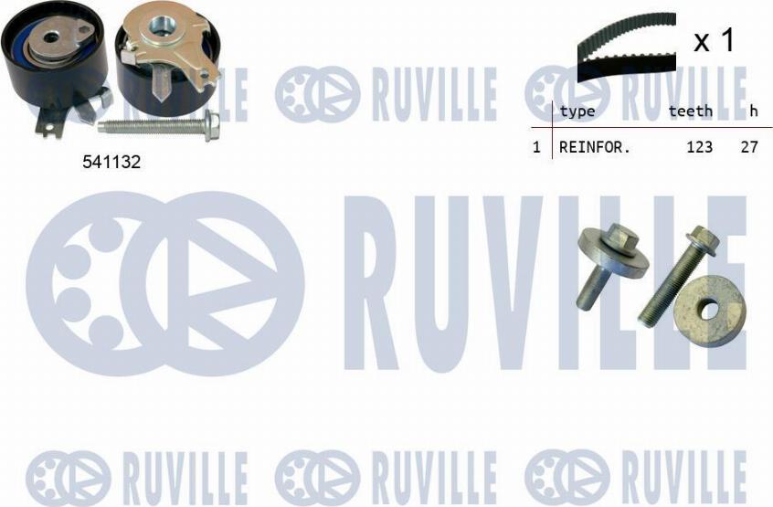 Ruville 550055 - Комплект зубчатого ремня ГРМ omsk.autopolka.ru