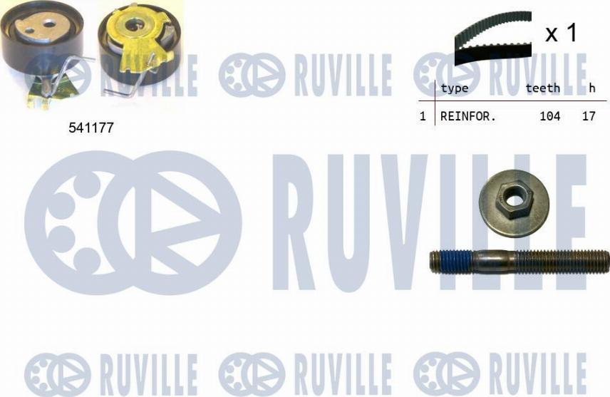 Ruville 550051 - Комплект зубчатого ремня ГРМ omsk.autopolka.ru