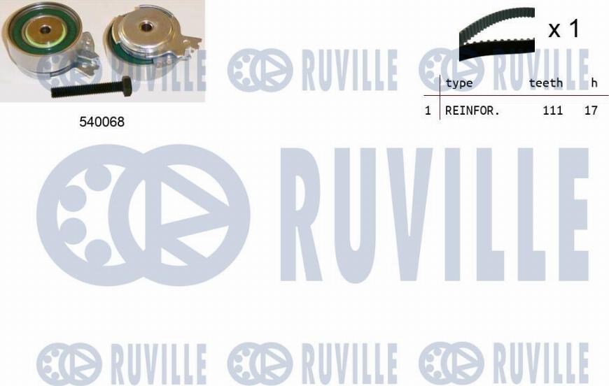 Ruville 550005 - Комплект зубчатого ремня ГРМ omsk.autopolka.ru