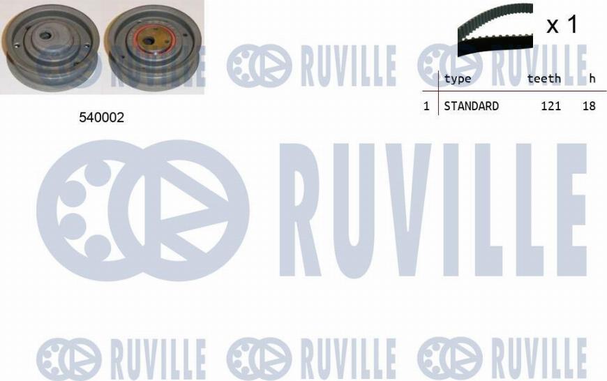 Ruville 550008 - Комплект зубчатого ремня ГРМ omsk.autopolka.ru