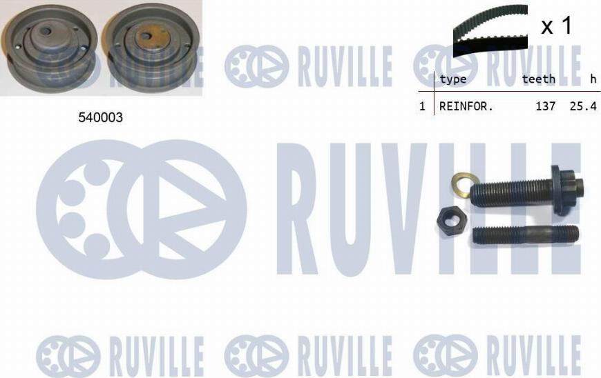 Ruville 550074 - Комплект зубчатого ремня ГРМ omsk.autopolka.ru