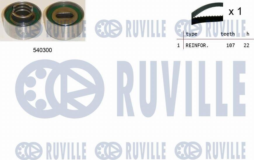 Ruville 550194 - Комплект зубчатого ремня ГРМ omsk.autopolka.ru