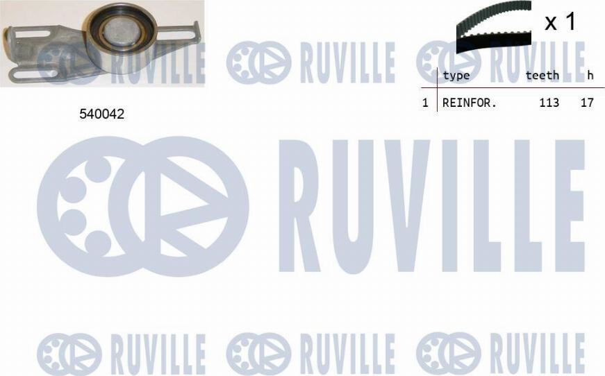 Ruville 550169 - Комплект зубчатого ремня ГРМ omsk.autopolka.ru