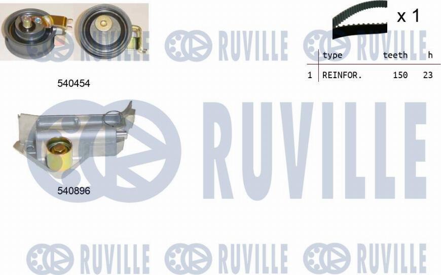 Ruville 550104 - Комплект зубчатого ремня ГРМ omsk.autopolka.ru