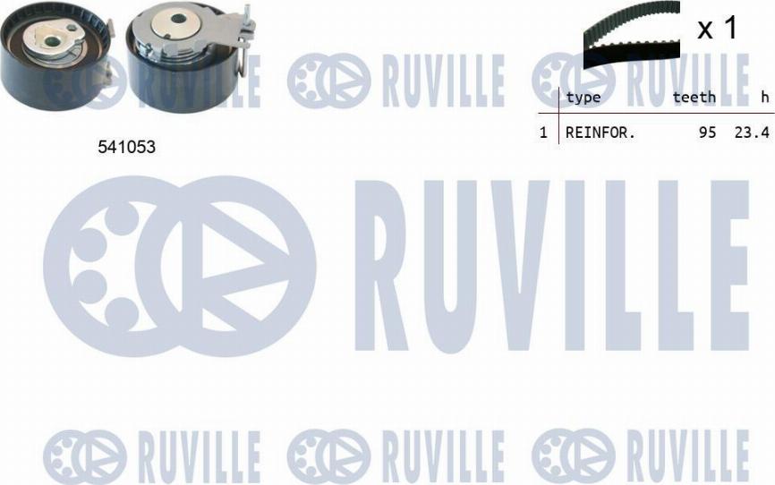 Ruville 550119 - Комплект зубчатого ремня ГРМ omsk.autopolka.ru