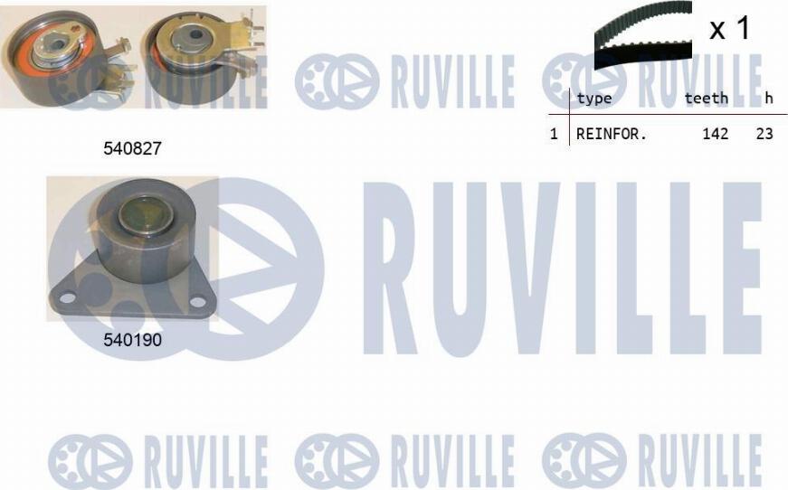 Ruville 550110 - Комплект зубчатого ремня ГРМ omsk.autopolka.ru