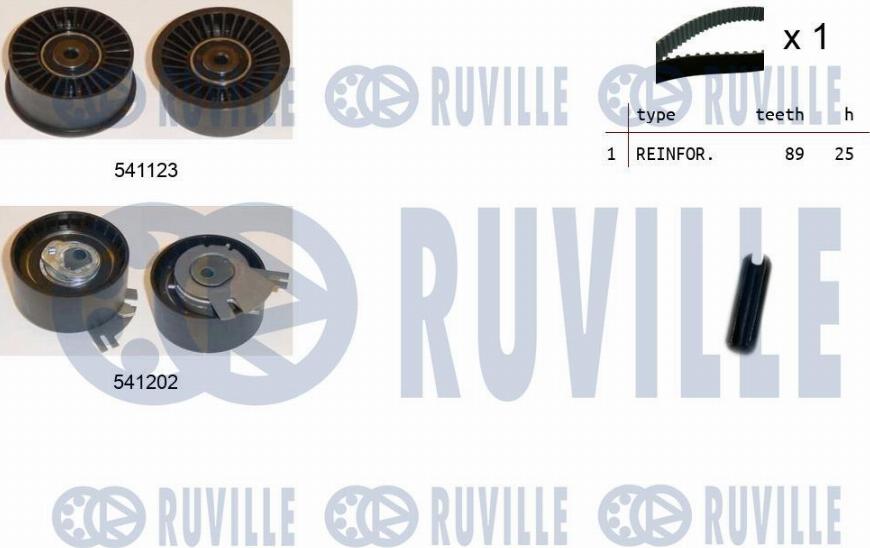 Ruville 550118 - Комплект зубчатого ремня ГРМ omsk.autopolka.ru