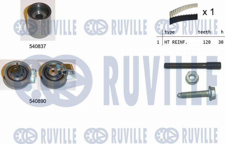 Ruville 550137 - Комплект зубчатого ремня ГРМ omsk.autopolka.ru