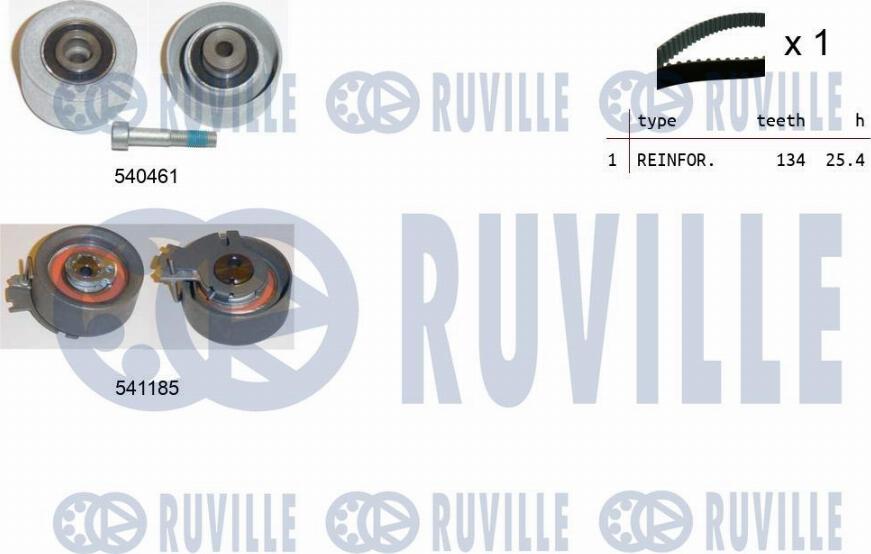 Ruville 550120 - Комплект зубчатого ремня ГРМ omsk.autopolka.ru