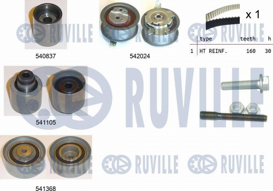 Ruville 550305 - Комплект зубчатого ремня ГРМ omsk.autopolka.ru