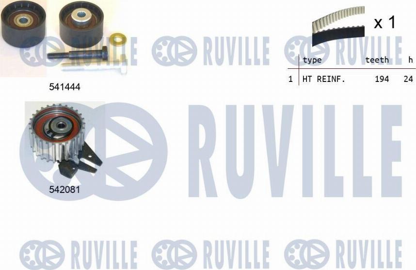 Ruville 550303 - Комплект зубчатого ремня ГРМ omsk.autopolka.ru