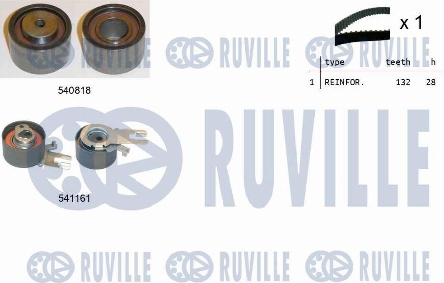 Ruville 550326 - Комплект зубчатого ремня ГРМ omsk.autopolka.ru