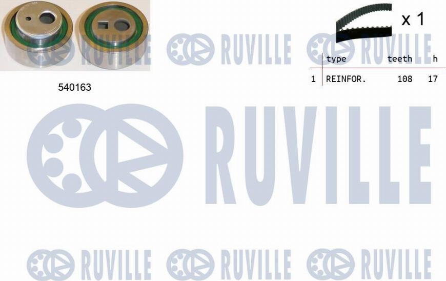 Ruville 550328 - Комплект зубчатого ремня ГРМ omsk.autopolka.ru