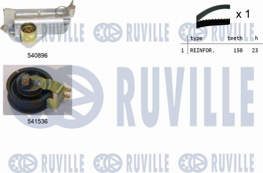 Ruville 550251 - Комплект зубчатого ремня ГРМ omsk.autopolka.ru