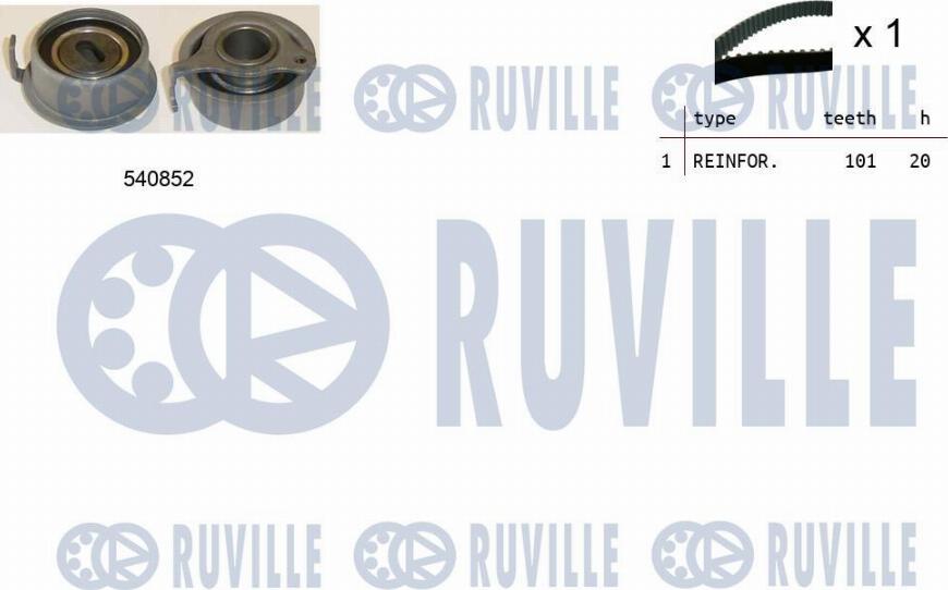 Ruville 550263 - Комплект зубчатого ремня ГРМ omsk.autopolka.ru