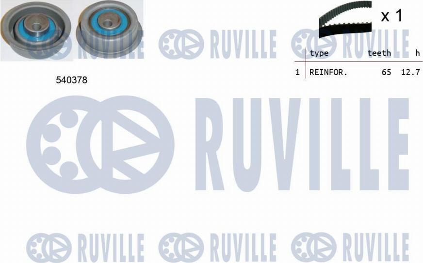 Ruville 550200 - Комплект зубчатого ремня ГРМ omsk.autopolka.ru