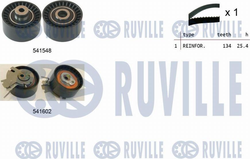 Ruville 550286 - Комплект зубчатого ремня ГРМ omsk.autopolka.ru