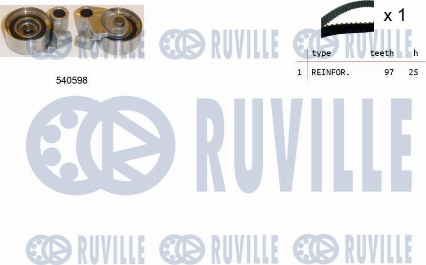 Ruville 550270 - Комплект зубчатого ремня ГРМ omsk.autopolka.ru