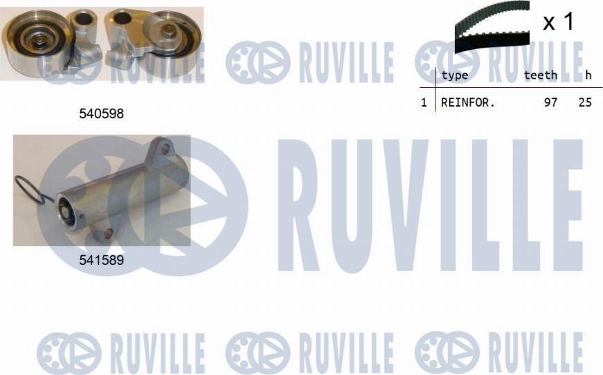 Ruville 550271 - Комплект зубчатого ремня ГРМ omsk.autopolka.ru
