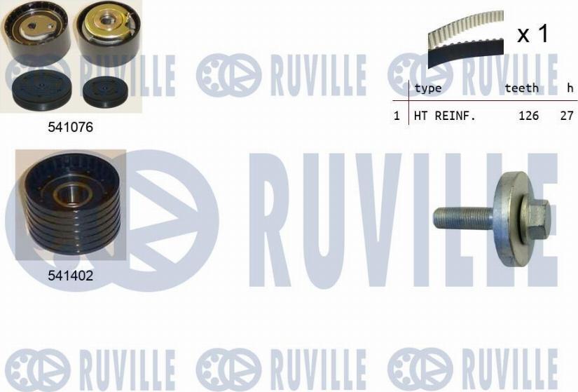 Ruville 550278 - Комплект зубчатого ремня ГРМ omsk.autopolka.ru