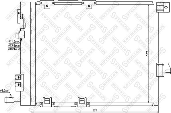 Stellox 10-45015-SX - Конденсатор кондиционера omsk.autopolka.ru